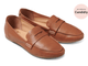 Moorhen leather loafers in tan - product angle shot - press bubble "as seen in Candidly"