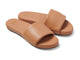 Baza leather slide sandals in honey - angle shot