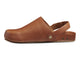 Brant leather mule in tan - side shot