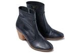 Catbird leather boot in black - product angle shot