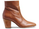 Catbird leather boot in cognac - product outside side shot