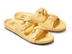 Coquette leather slide sandal in glow - product angle shot