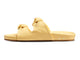 Coquette leather slide sandal in glow - product side shot