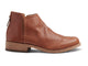 Falcon leather booties in cognac - side shot