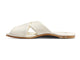 Fernbird leather slide sandal in vanilla - product side shot