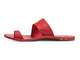 Finch leather toe-ring sandal in lipstick - product side shot