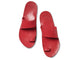 Finch leather toe-ring sandal in lipstick - product top shot