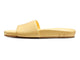 Gallito leather slide sandal in glow - product side shot