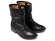 Grouse slouchy leather boot in black - product angle shot