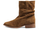 Grouse slouchy leather boot in chestnut - product side shot