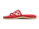 Harpy leather slide sandal in lipstick - product side shot