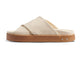 Hen leather platform criss-cross sandals in eggshell - side shot