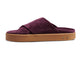 Hen platform suede slide sandal in plum - side shot