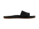 Honeybird leather slide sandals in black - outer side shot