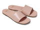 Honeybird leather slide sandal in blush - product angle shot