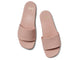 Honeybird leather slide sandal in blush - product top shot