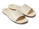 Honeybird leather slide sandals in eggshell - angle shot