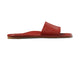 Honeybird leather slide sandals in red - outer side shot 