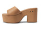 Ibis leather platform heel sandals in beach - side shot