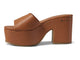 Ibis leather platform heel sandals in tan - side shot