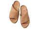 KEA suede slide sandal in almond - product top shot