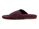 Kea suede slide sandal in plum - side shot