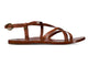 Linnet leather toe-ring sandal in tan - product outer side shot