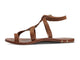 Miner ankle strap leather sandals in tan - side shot