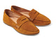 Moorhen suede loafer in caramel - angle shot