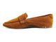 Moorhen suede loafer in caramel - side shot