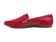 Moorhen leather loafer in lipstick - side shot