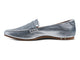 Moorhen leather loafers in silver - side shot