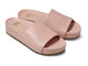 Pelican leather platform sandals in blush - product angle shot