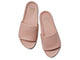 Pelican leather platform sandals in blush - product top shot