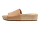 Pelican Jute platform slide sandal in beach - product side shot