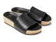 Pelican Jute platform sandals in black - product angle shot