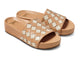 Pelican Woven leather platform sandals in eggshell/beach - product angle shot