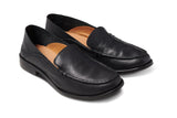 Pepper leather loafer in black - product angle shot