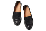 Pepper leather loafer in black - product top shot