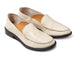 Pepper leather loafer in eggshell - product angle shot