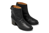 Pheasant leather boot in black - product angle shot