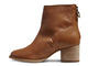 Pheasant leather boots in cognac - product side shot