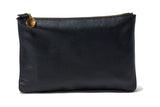 Leather pouch in black - product shot