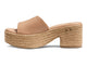 Prinia Jute platform heel sandal in beach - product side shot