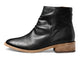 Quail leather boots in black - product side shot outside