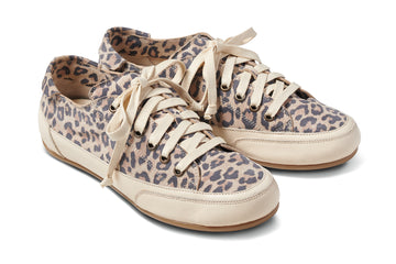 Sandpiper sneakers in leopard - product angle shot