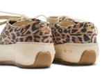 Sandpiper sneakers in leopard - product back detail shot with gold logo