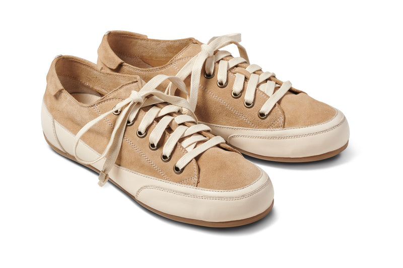 Sandpiper suede sneakers in stone - product angle shot