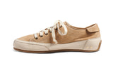 Sandpiper suede sneakers in stone - product side shot