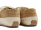 Sandpiper suede sneakers in stone - product back detail shot with gold logo